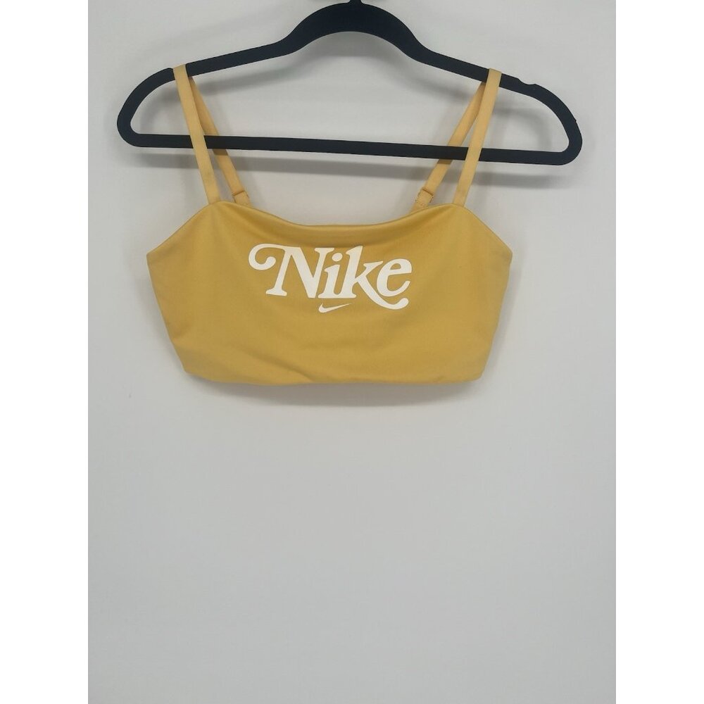 Nike Retro Sports Bra Yellow White Athletic Women’s Large